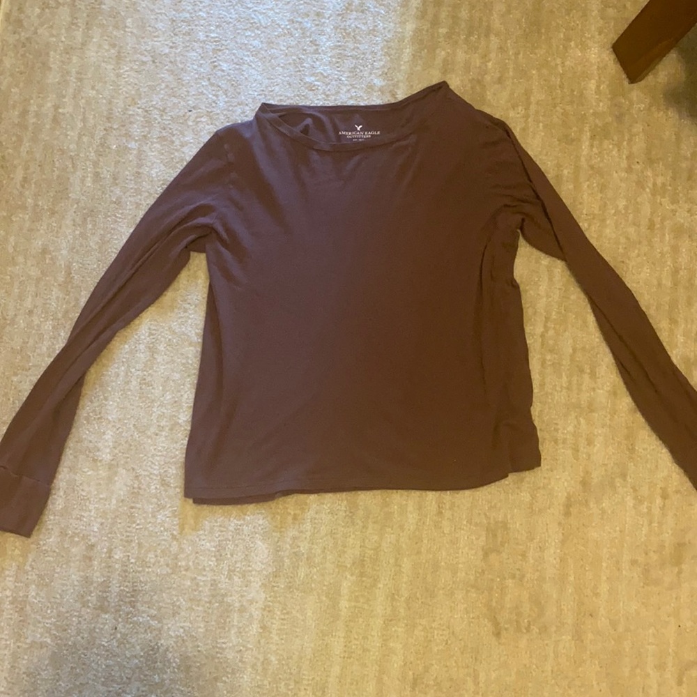 Dark Purple Ling Sleeve T-Shirt
